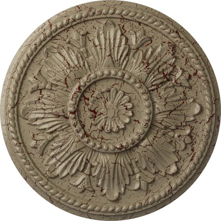 Edinburgh Ceiling Medallion (Fits Canopies up to 5 1/4"), 18"OD x 1 3/4"P, Gobi Desert Crackle